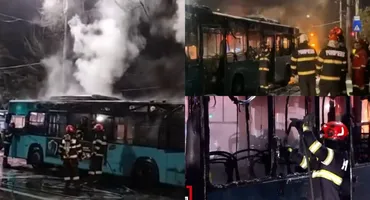 Prima reacție a șoferului aflat la volanul autobuzului care a luat foc în Capitală. A salvat viața a 7 călători!