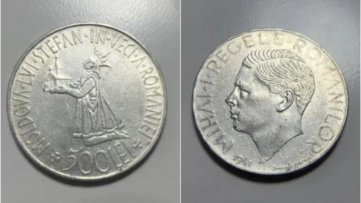 Tu mai ai așa ceva acasă? Prețul ireal la care se vinde o monedă din argint de 500 de lei, din anul 1941, acum, în 2023