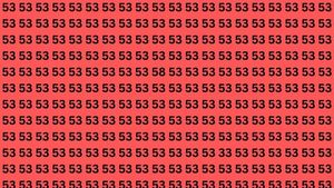Test de logică | Nu toate numerele din această imagine sunt 53. Două sunt diferite, le puteți găsi?