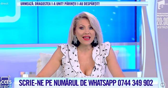 Mirela Vaida, într-o rochie provocatoare la Acces Direct: “Nu e pentru o femeie serioasă ca mine. Uitați ce…”