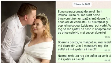 Caz tras la indigo după moartea Alexandrei, tânăra mămică din Botoșani. Raluca Bucșă s-a rugat ore în șir de medicul ei să o ajute să nască: ”Abia mai pot vorbi”