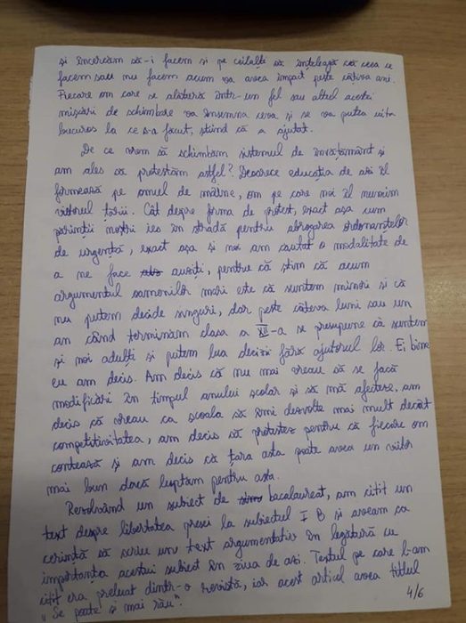 O elevă a luat nota 1 la Simulare la Bacalaurat 2019. Incredibil ce a scris pe foaie: „Stimați profesori, probabil ați înțeles deja că..”
