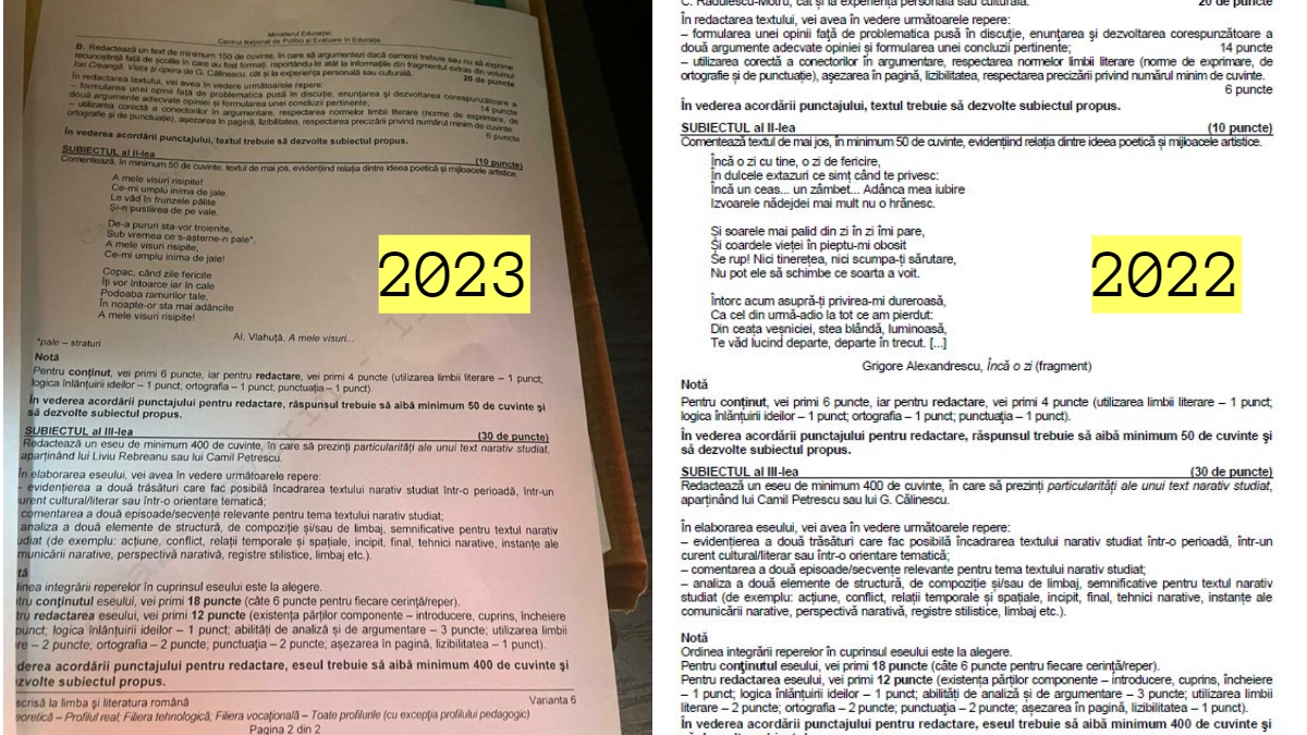 E clar! Se lasă cu scandal la BAC! Subiectul III la Limba şi literatura română, tras la indigo cu cel din 2022