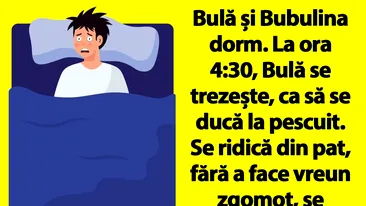 BANC | Bulă și Bubulina dorm. La ora 4:30, Bulă se trezește