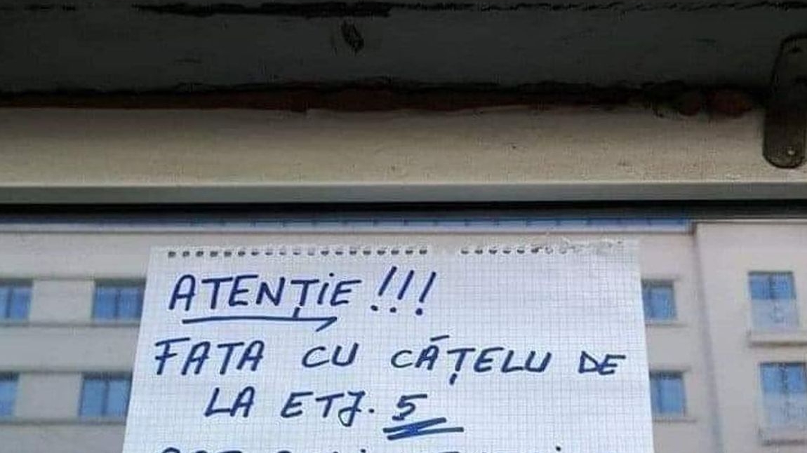 Anunțul de la avizierul unui bloc din București face ravagii pe internet. Ce a putut să scrie un locatar depășește orice imaginație