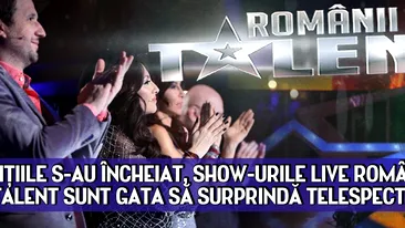 Auditiile s-au incheiat, show-urile live Romanii au talent sunt gata sa surprinda telespectatorii!