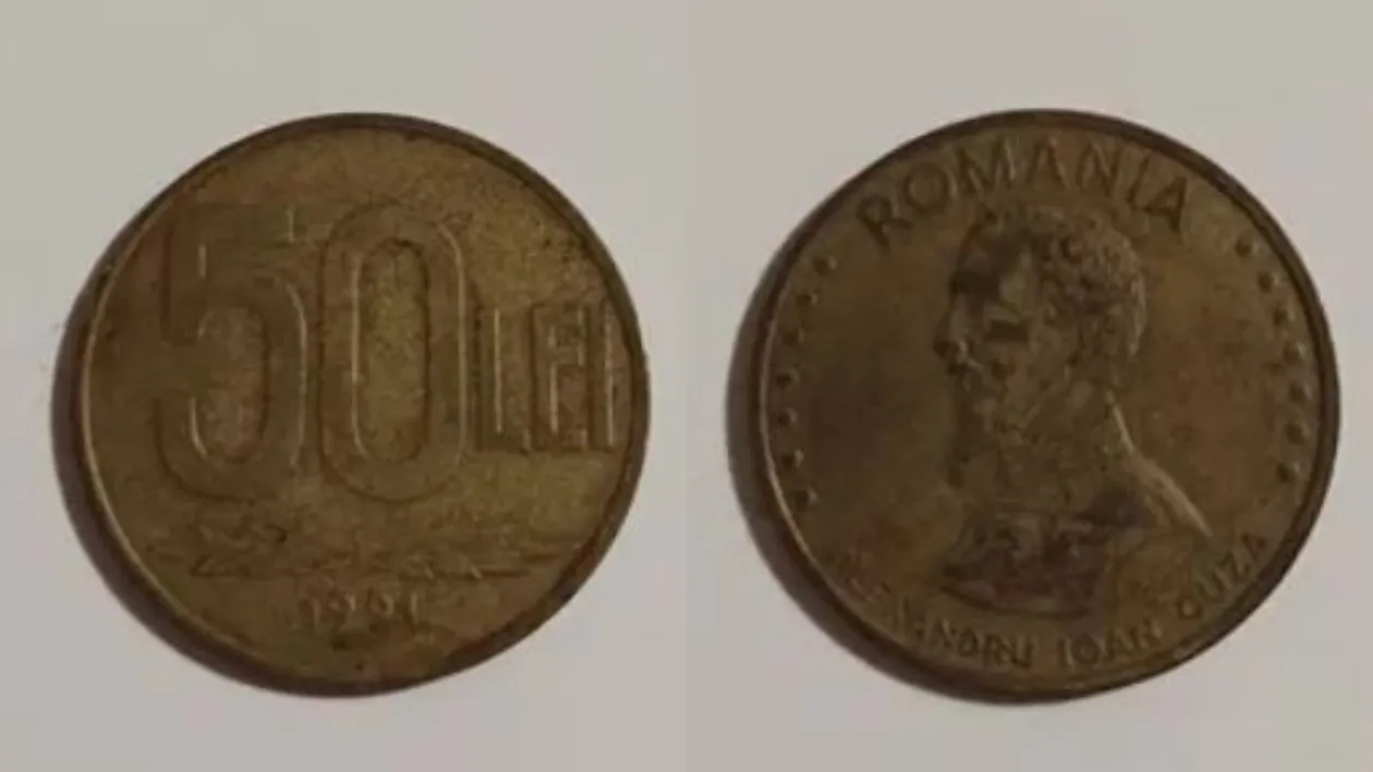 O mai ai acasă? Suma ireală cu care se vinde o monedă de 50 de lei din anul 1991, acum, în 2024