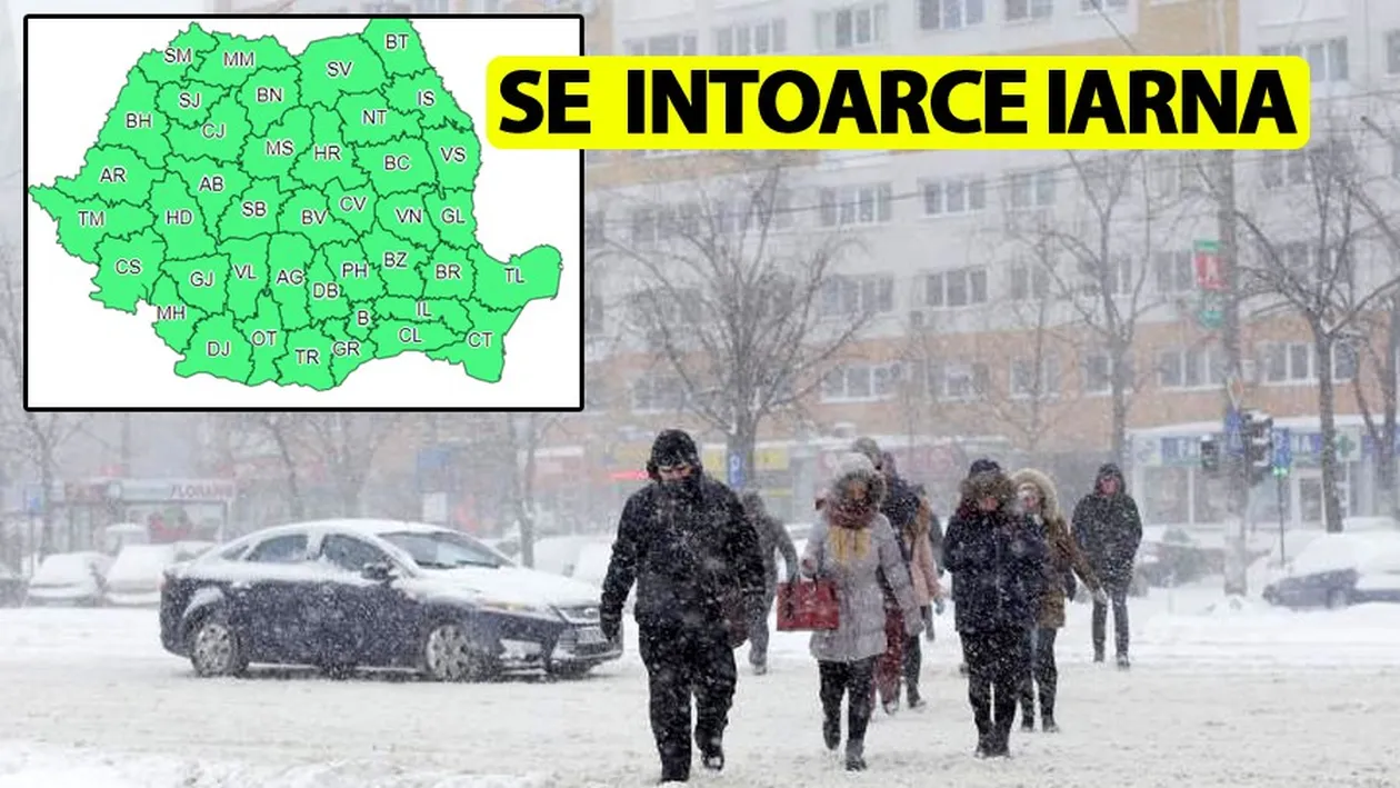 ANM a schimbat prognoza. Se întoarce iarna în România de pe 15 martie