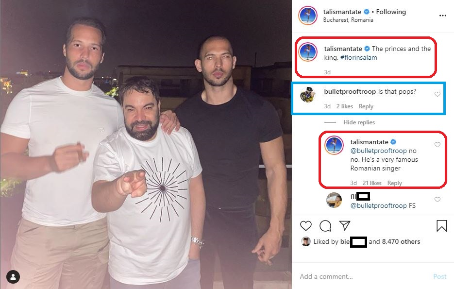Fostul iubit al Biancăi Drăgușanu a petrecut alături de Florin Salam! Ce mesaj a transmis despre celebrul manelist