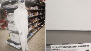 Un supermarket din România a scos la vânzare costume complete de protecție împotriva coronavirusului. De necrezut câți lei costă