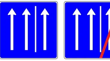 Semnul rutier cu 3 săgeţi albe şi o linie care i-a înnebunit pe şoferi! Ce înseamnă, de fapt