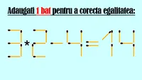 Test IQ cu chibrituri | Adăugați un băț pentru a corecta 3x2-4=14