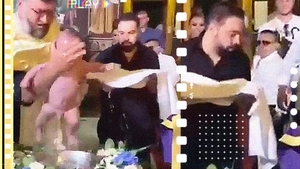“Regele” Salam a fost naș,  iar Adrian Minune l-a „secondat”. Singurele imagini de la eveniment