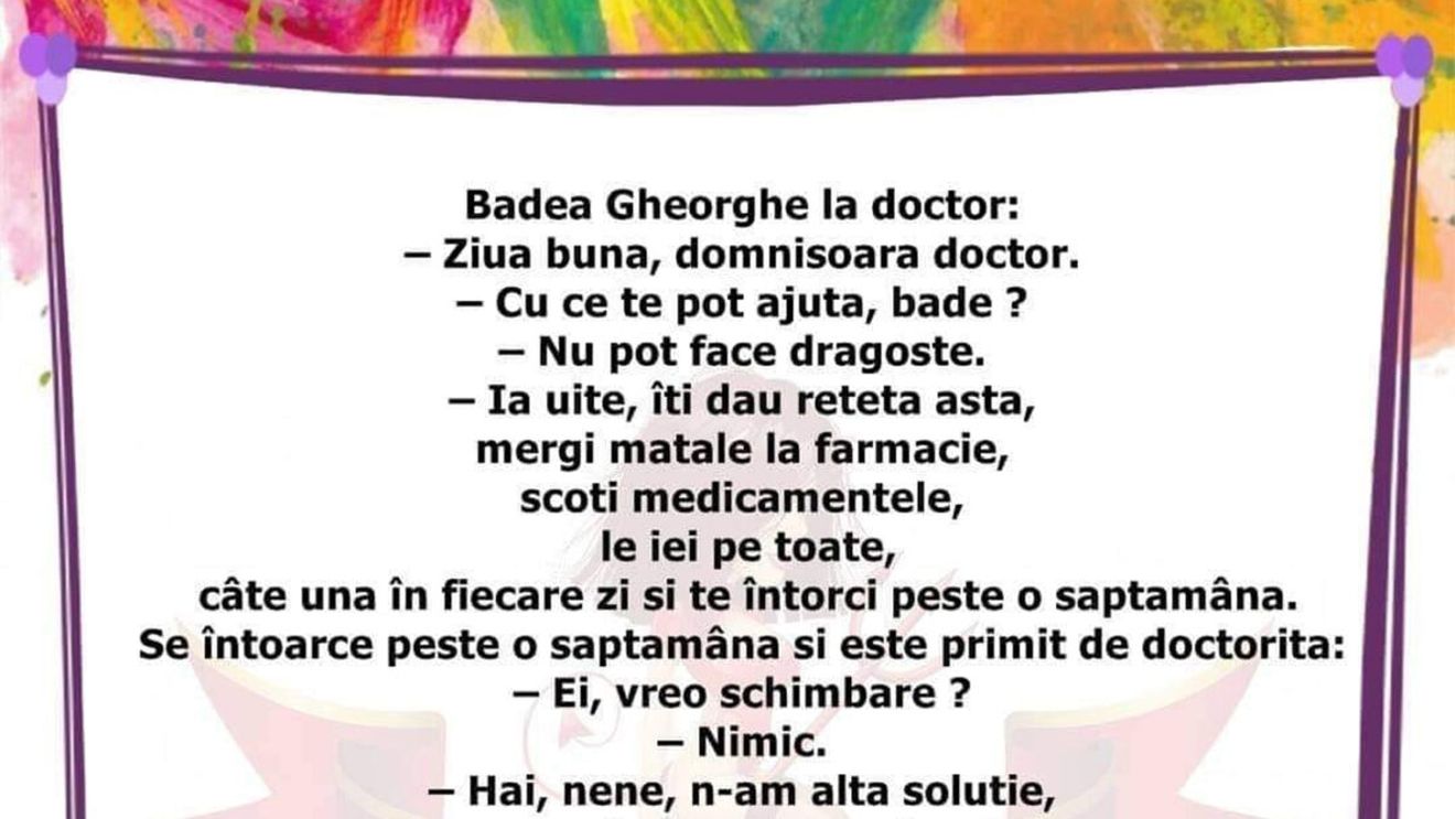 BANC | Badea Gheorghe, la doctor