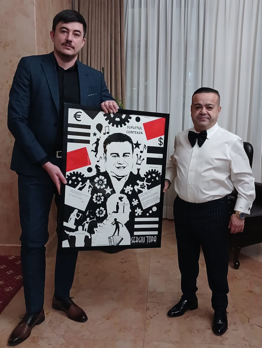 Adrian Minune, în lacrimi în noaptea de Revelion! Cadoul făcut de pictorul Sergiu Țopa l-a lăsat fără cuvinte. VIDEO