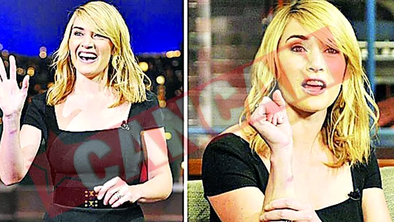 Kate Winslet s-a ars in timp ce gatea