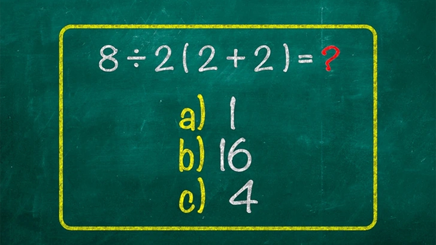 Test de logică | Cât face 8 : 2 (2 + 2) = ?