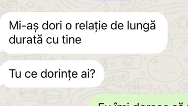 BANC | „Mi-aș dori o relație de lungă durată cu tine”