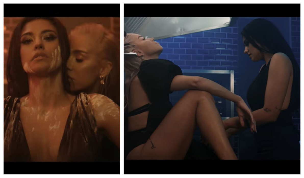Antonia și Alina Ceușan, filmate în ipostaze ca-n filmele pentru adulți în cel mai nou clip al cântăreței! S-au atins pasional în zone intime și au flirtat una cu cealaltă | VIDEO