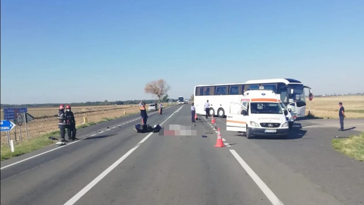 Accident mortal în Ialomița. Un scuterist a fost spulberat de o mașină