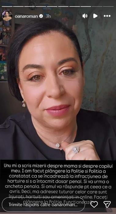 Ce s-a întâmplat după ce Oana Roman a depus plângere la poliție împotriva bărbatului care i-a înjurat mama și fiica: „Chiar dacă avea cont fals”
