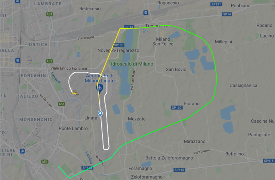 Itinerariul parcurs de aeronava Pilatus PC-12, pilotată de multimiliardarul Dan Petrescu, de la decolare la prăbușire