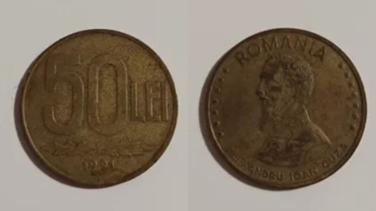 O mai ai acasă? Suma ireală cu care se vinde o monedă de 50 de lei din anul 1991, acum, în 2024