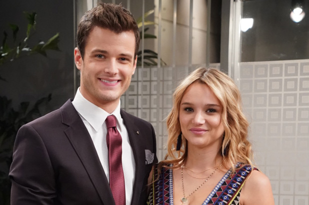 Michael Mealor (Kyle Abbott) and Hunter King (Summer Newman) on the new Dark Horse office set at Y&R.  THE YOUNG AND THE RESTLESS, scheduled to air on the CBS Television Network. Photo: Sonja Flemming/CBS ÃÂ©2018 CBS Broadcasting, Inc. All Rights Reserved