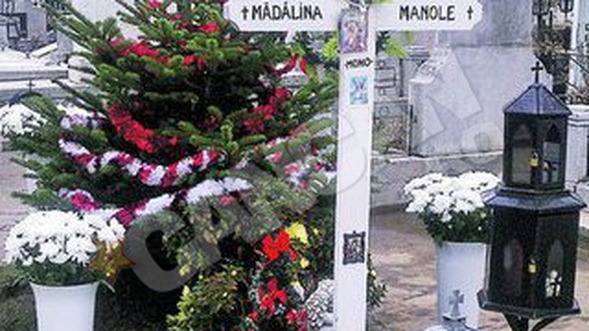 Locurile de veci ale artistelor disparute, decorate de sarbatori! Malina si Madalina, vegheate de braduti