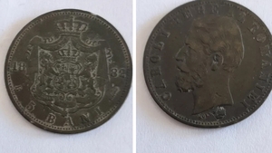 Vezi dacă găsești acasă! Cu câți lei se vinde acum o monedă de 5 bani din 1882, cu Regele Carol I