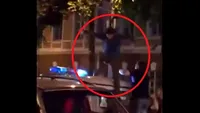 VIDEO | Ce-a pățit un rus care, de bucurie că echipa sa a bătut Spania, a sărit pe duba poliției