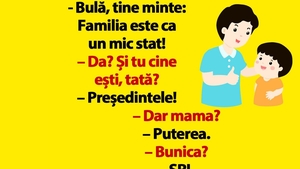 BANC | "Bulă, ține minte: Familia e ca un mic stat!"