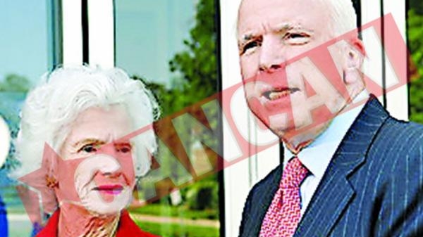 Mama lui Mccain, vitezomana la 96 de ani