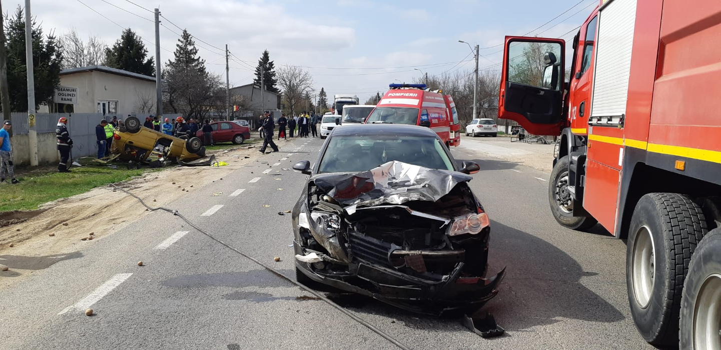 Traficul a fost blocat în zona producerii accidentului