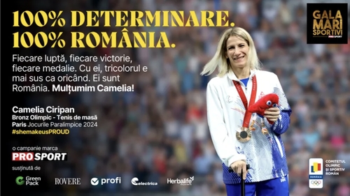 Camelia Ciripan a fost premiată la Gala Mari Sportivi 2024. Este medaliată la Jocurile Paralimpice de la Paris 2024