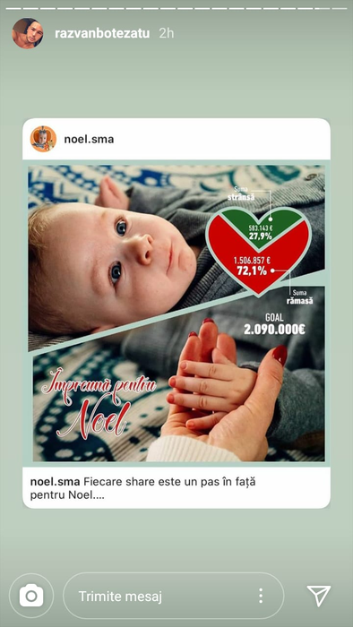 Misha, Roxana Vancea, dar și alte vedete, apeluri disperate pentru Noel, un bebeluș de 7 luni. A diagosticat cu o boală genetică rară