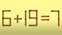 Test de inteligență | 6+19=7 este greșit. Corectați egalitatea mutând un singur chibrit
