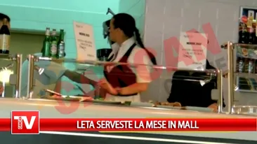 Leta Ilie, serveste clientii in mall