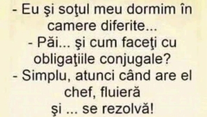 BANC | "Eu și soțul meu dormim în camere diferite"