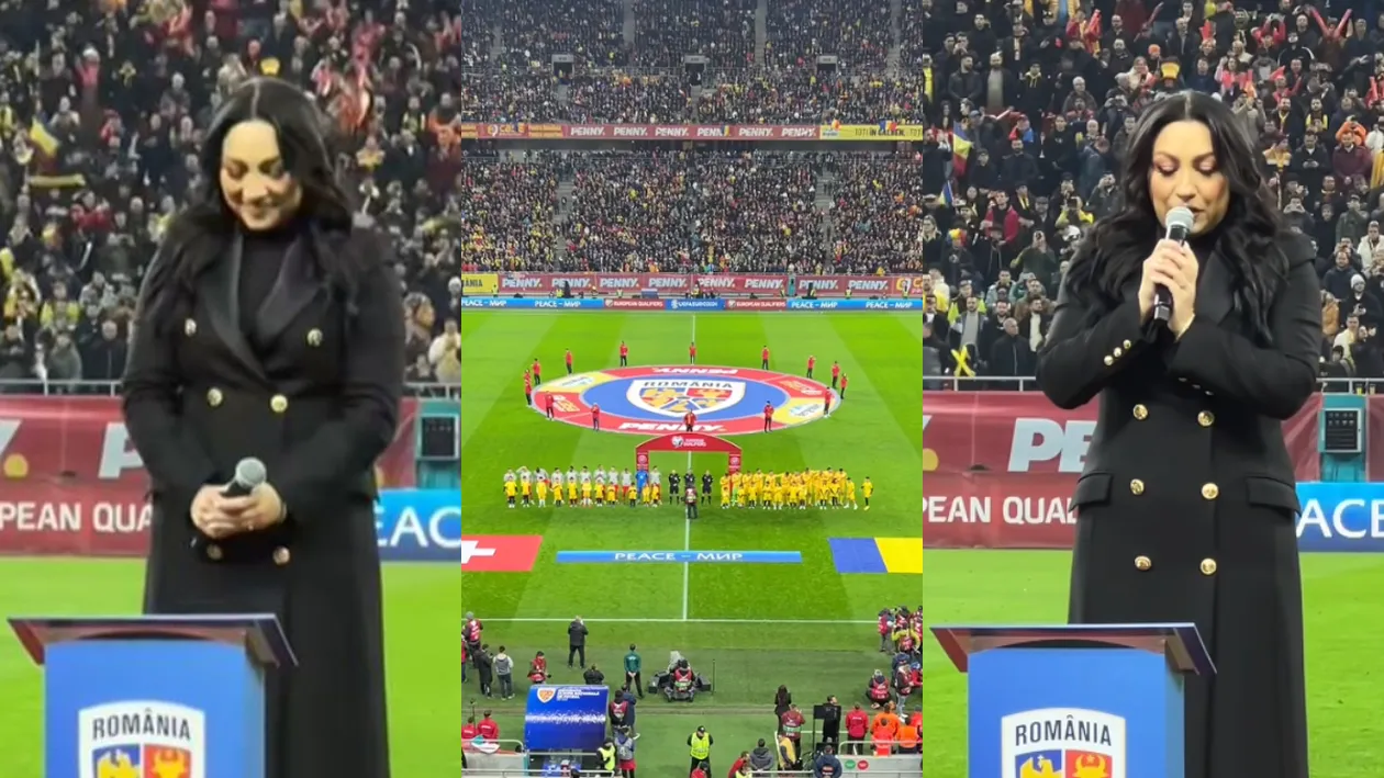 Cât a încasat Andra Măruță pentru cele 2 minute în care a cântat Imnul României, înaintea partidei România-Elveția de pe Arena Națională