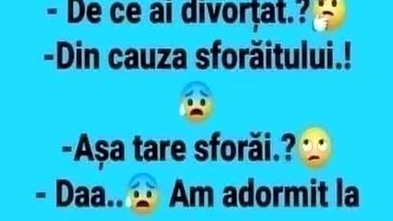 BANC | Un bărbat a divorțat din cauza sforăitului