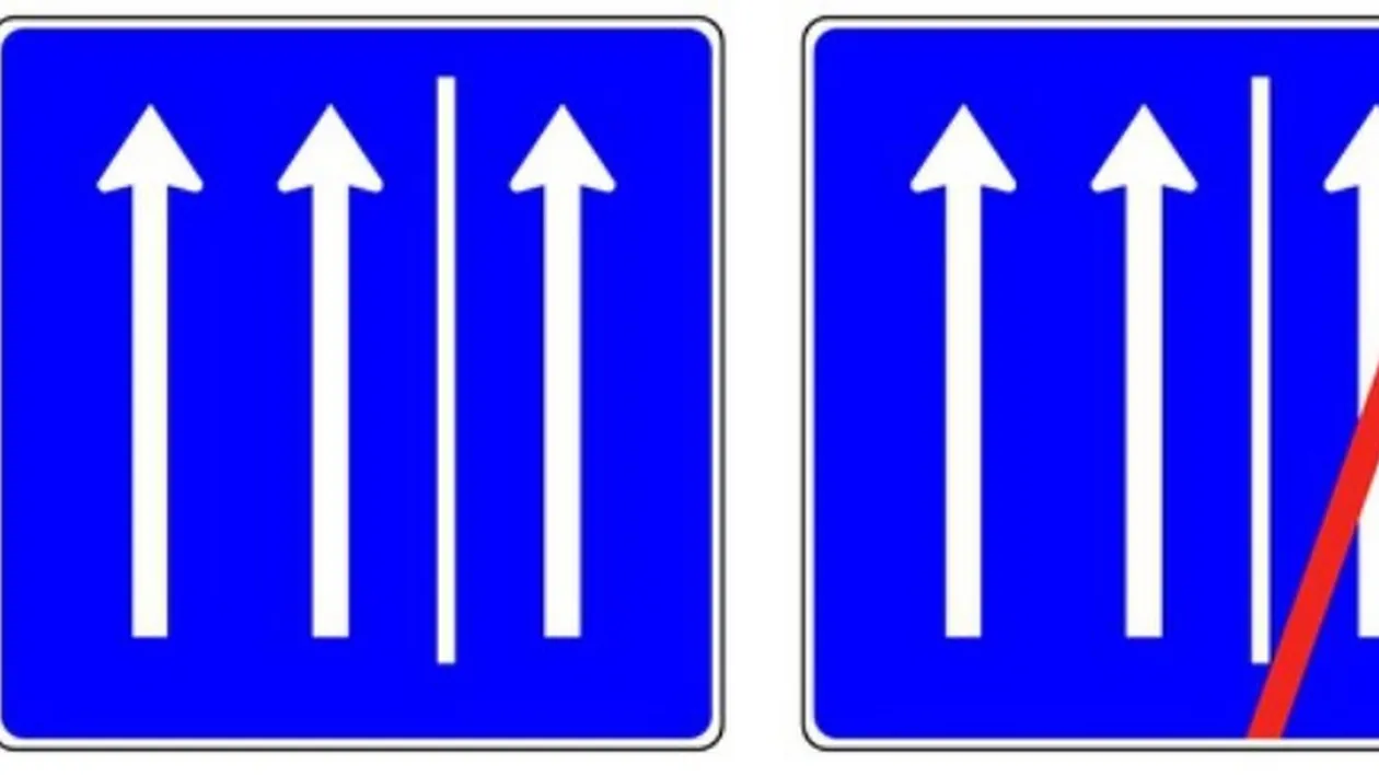 Semnul rutier cu 3 săgeţi albe şi o linie care i-a înnebunit pe şoferi! Ce înseamnă, de fapt