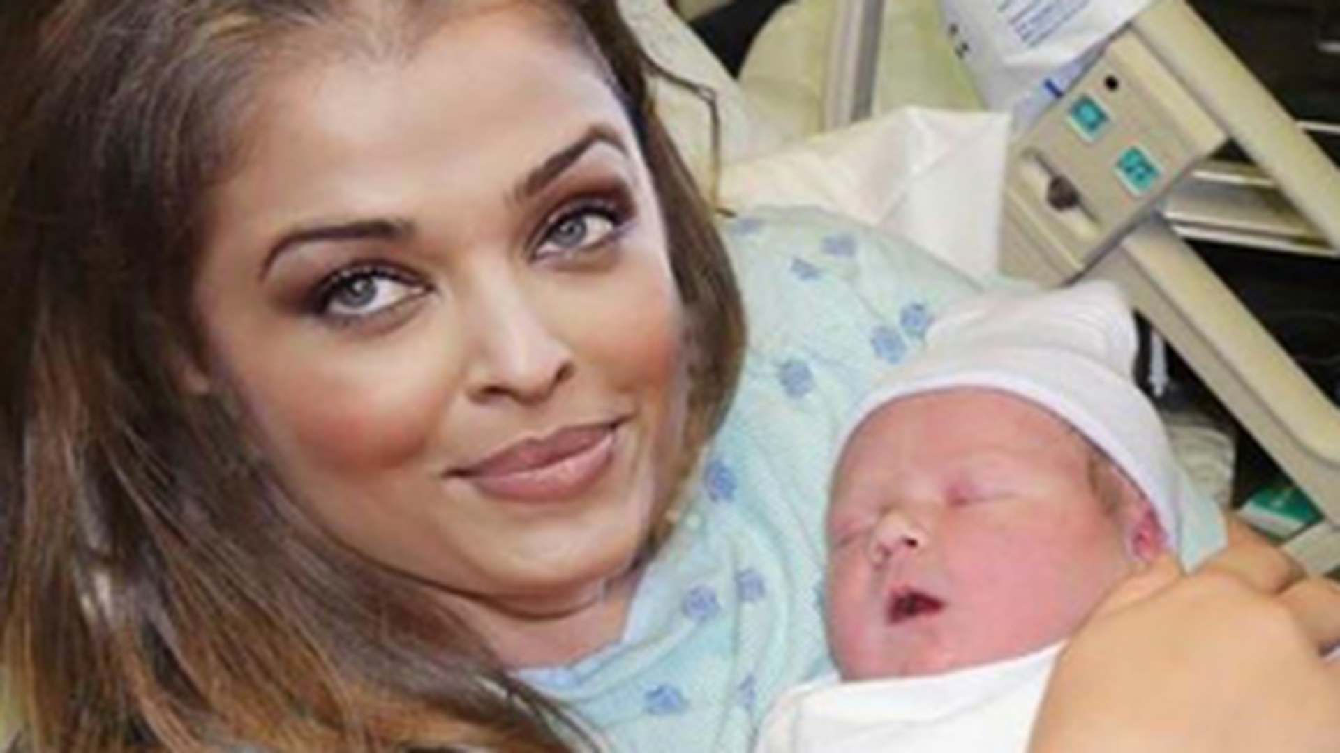 Internautii au trucat o poza cu Aishwarya Rai si bebelusa ei