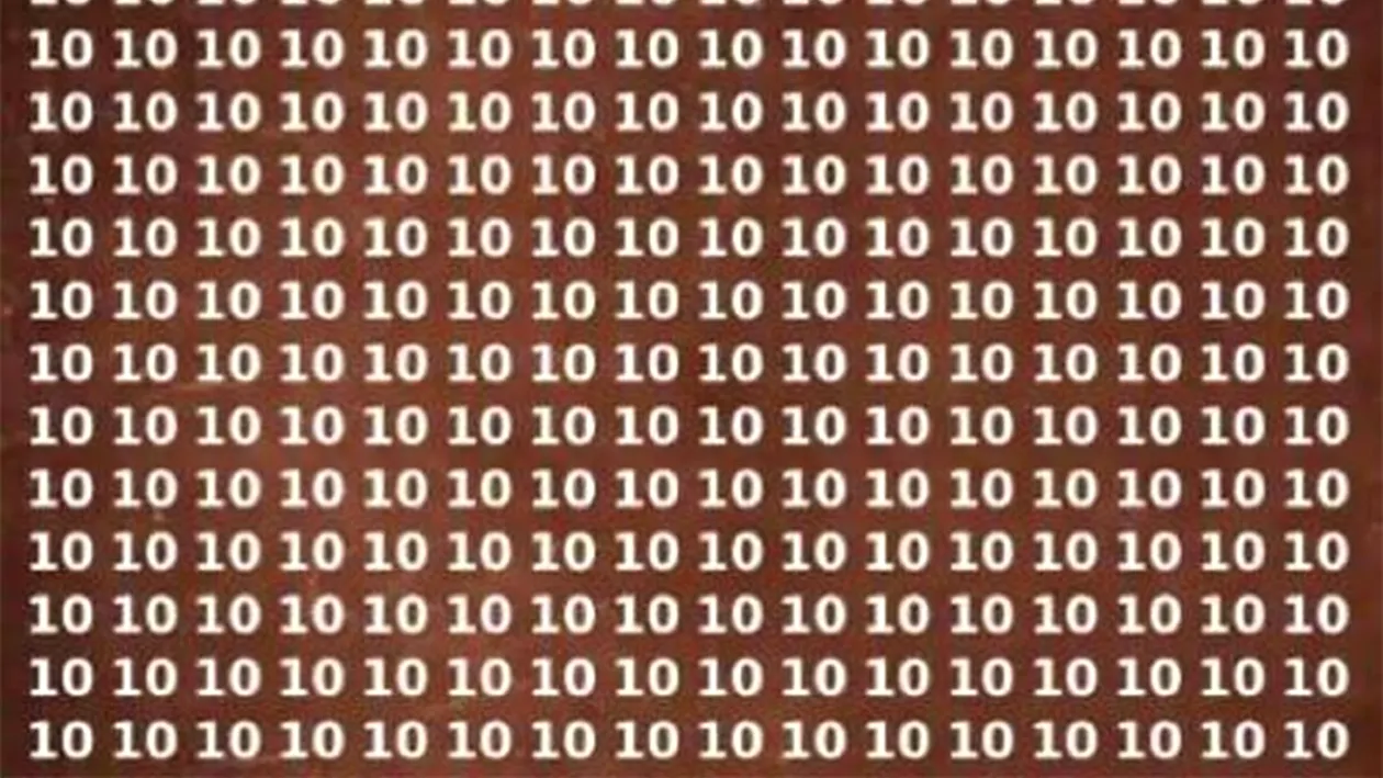 TEST IQ | Identificați singurul număr diferit de 10! Geniile reușesc în cel mult 9 secunde