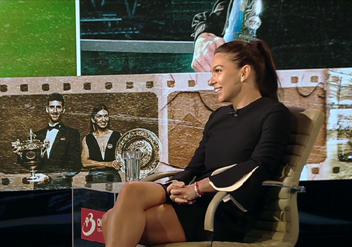 Simona Halep, prima apariție TV/ Sursa foto: Captură video Antena 3 CNN