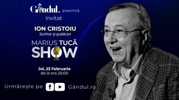 Marius Tucă Show începe joi, 23 februarie, de la ora 20.00, live pe gândul.ro