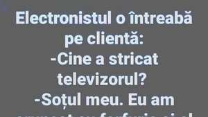 BANCUL DE LUNI | „Cine a stricat televizorul?”