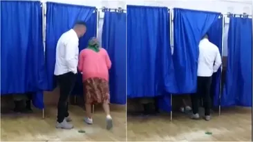 Fraudă la vot! A fost prins în timp ce intra în cabină cu alegătorii. VIDEO