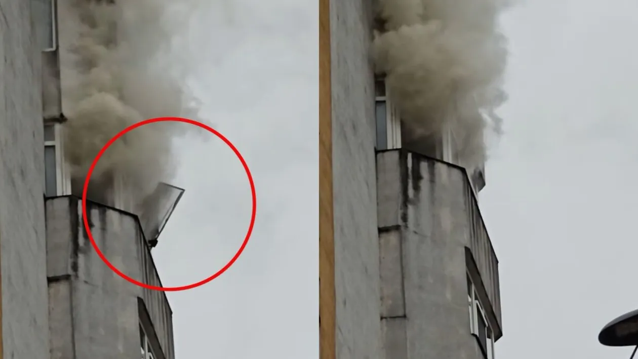 NEWS ALERT! Incendiu violent într-un apartament. Momentul în care pompierii intervin de urgență