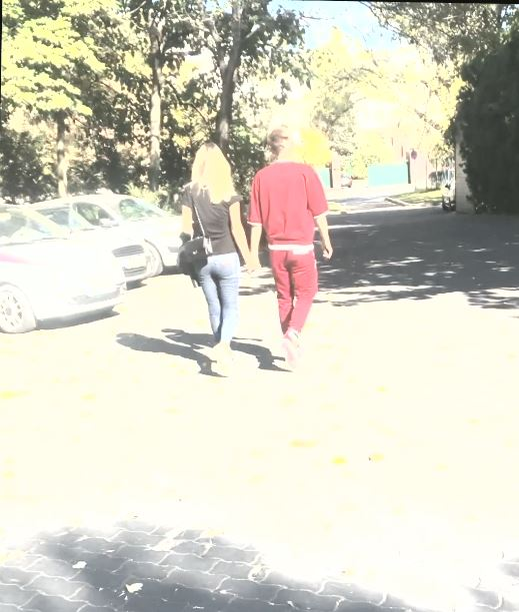 Alin și iubita lui se plimbă prin parcul Herăstrău